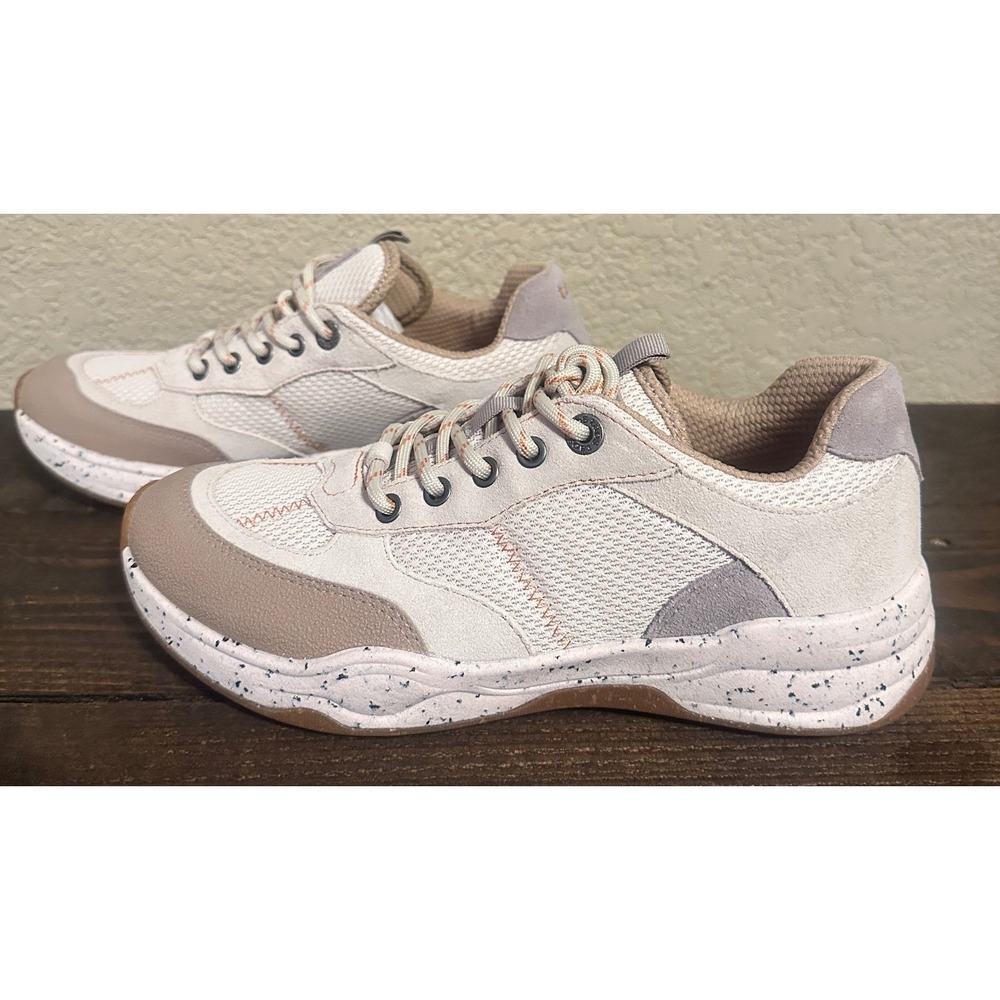 Taos Women 9 Advanced Sneakers Mesh Suede Lace Up Sandstone Multi Midsole